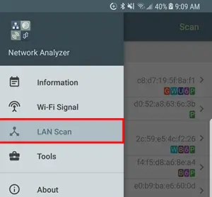 Network Analyzer LAN Scan