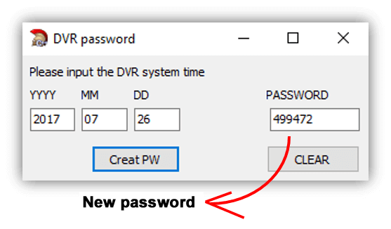 cms dvr password is error