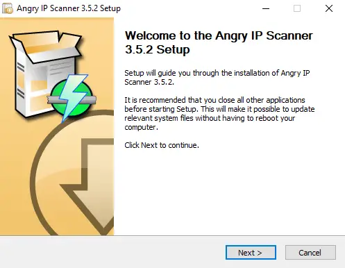 Angry IP Scanner Installation 01