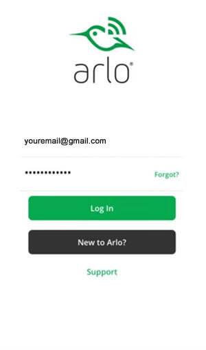 Arlo App Create account