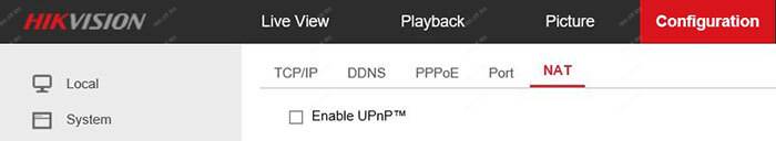 Disable UPnP in the Hikvision DVR