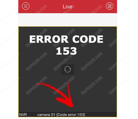 Hikvision iVMS-4500 error code 153