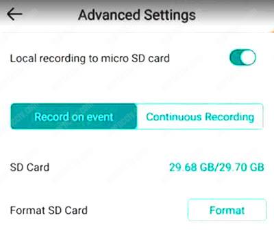 Wyze Cam V2 Format micro SD card