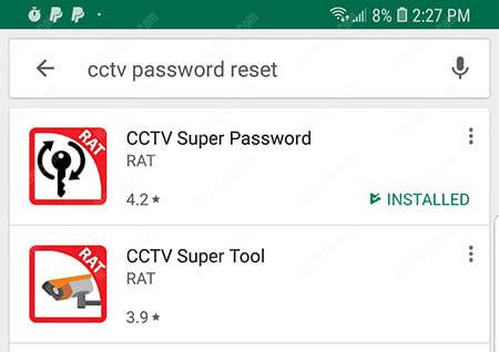 CCTV super password reset App