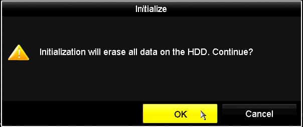 Hikvision DVR Format HDD