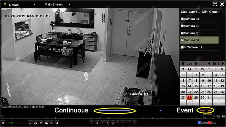 Hikvision DVR Playback Continuous and Motion