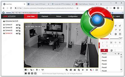 Hikvision IP camera on Google Chrome