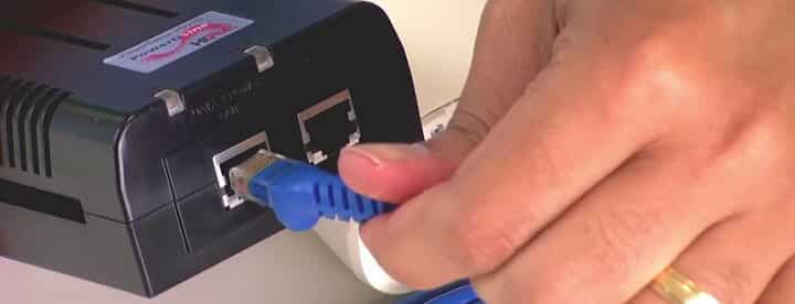 IP security camera UTP cable connection