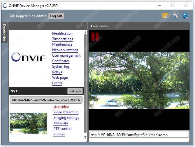 onvif device manager ubuntu