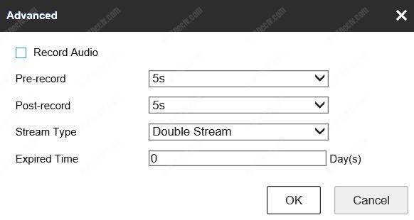 Hikvision DVR Configuration Storage Schedule Settings Stream Type