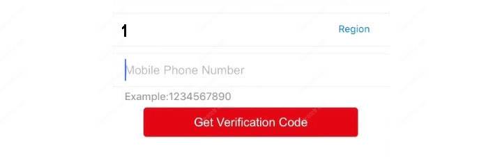 App config enter phone number