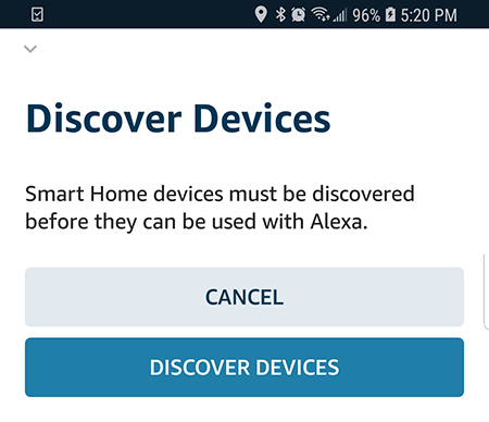 Alexa discover devices