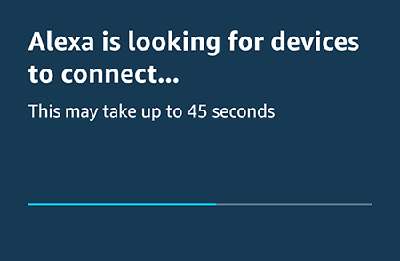 Alexa looking for devices