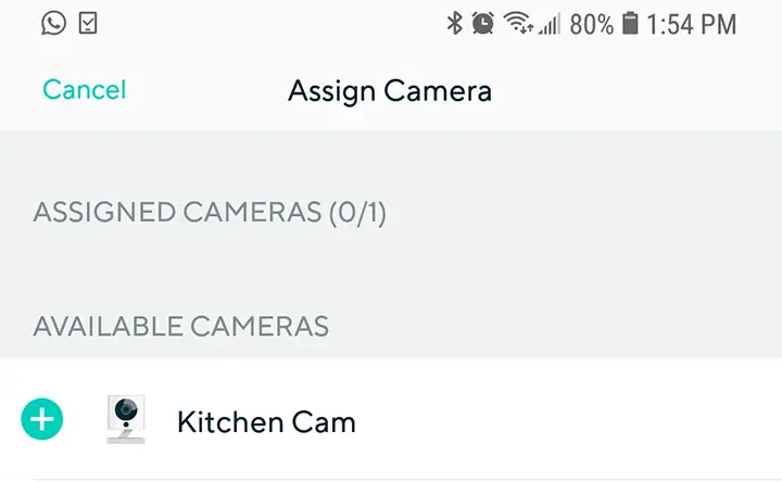 Assigned camera