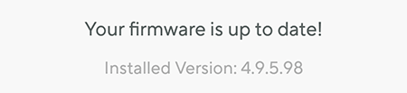 Firmware is up to date