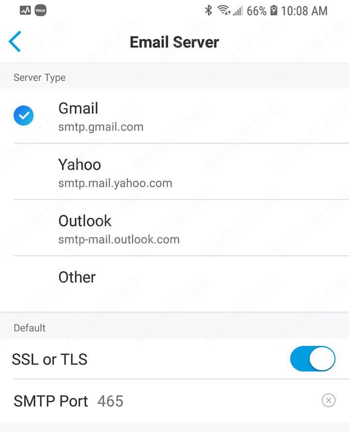 Email Server Information