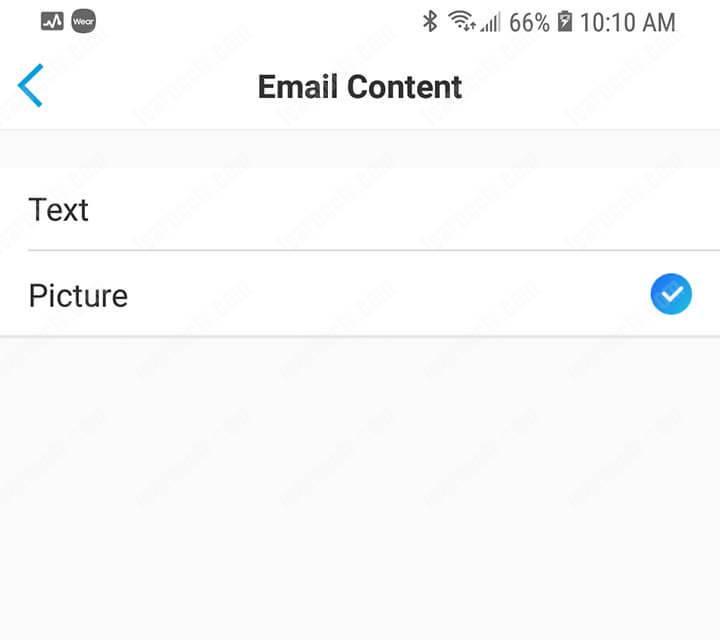 Email Type Picture or Text