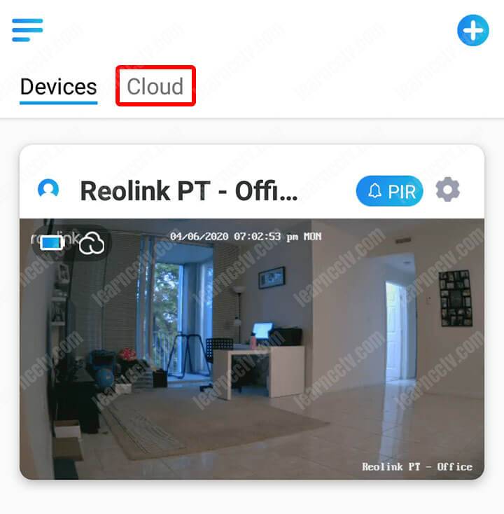 Reolink Camera on the mobile App