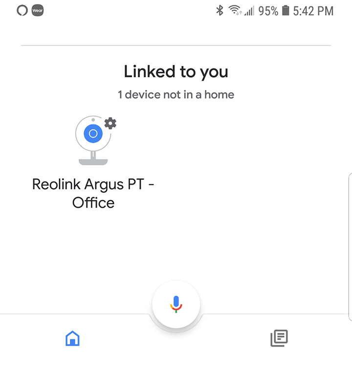 Reolink camera linked to Google Home