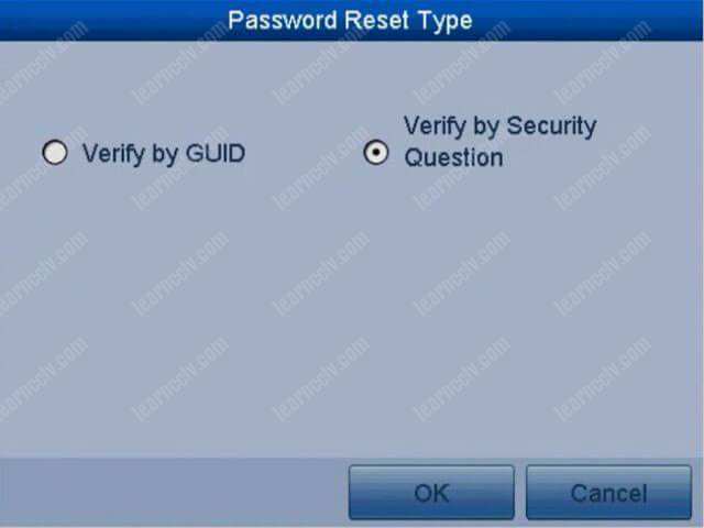 Ankke DVR verifify security question
