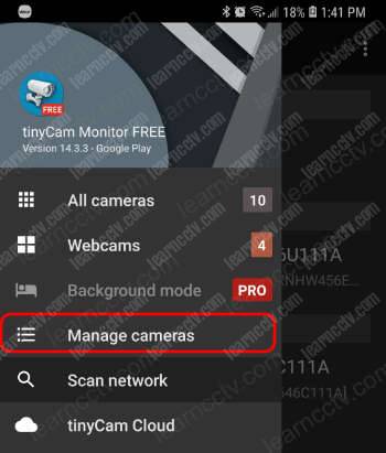 Tiny cam manage cameras