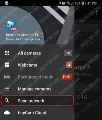 Tiny cam network scanner