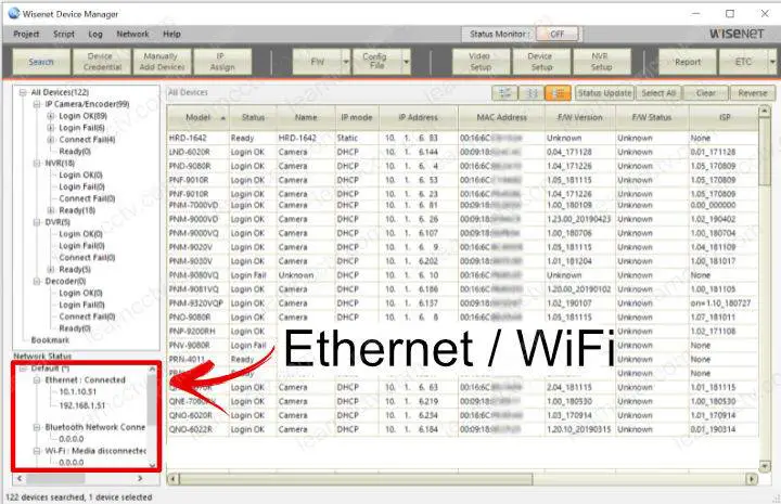 Wisenet Device Manager Network WiFi