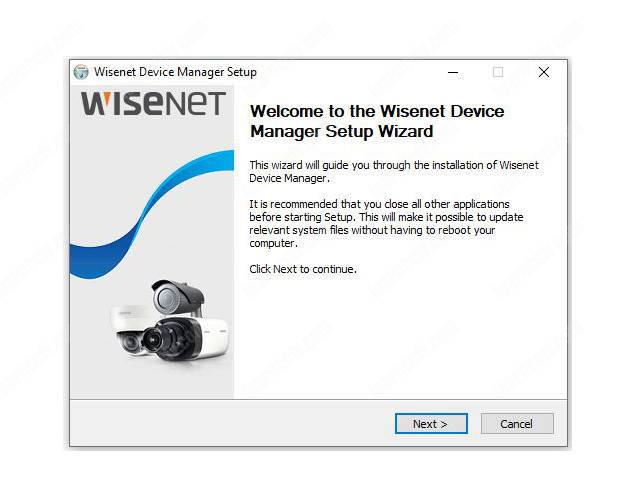 Wisenet Device Manager Setup