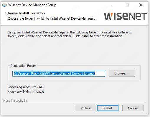Wisenet Device Manager install 03