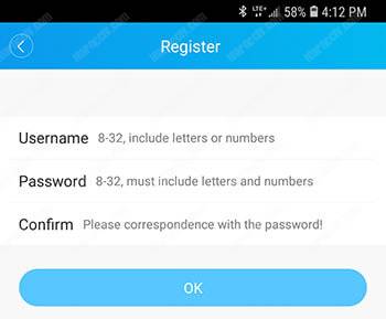 XMeye Username and password
