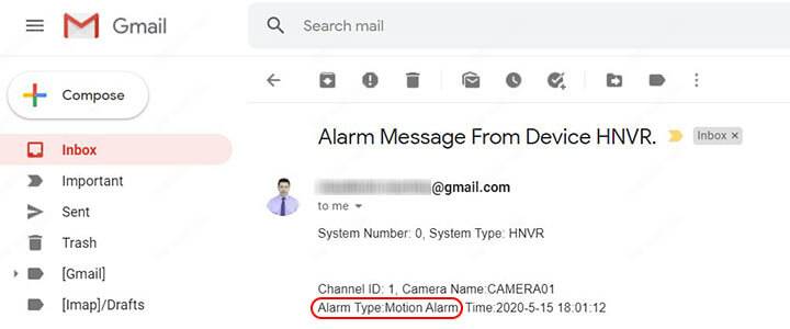 Zosi NVR Motion Alarm-Email