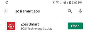 Zosi Smart App installation