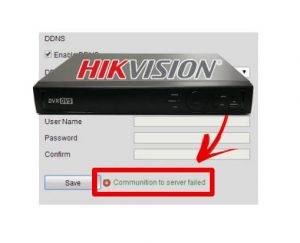 Hikvision communication to the server failed solved