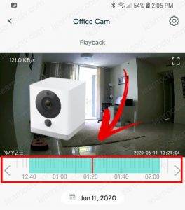 How to use the Wyze Cam Playback