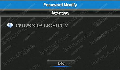 Password Set Successfully