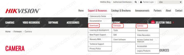 Hikvision Website Download firmware for camera