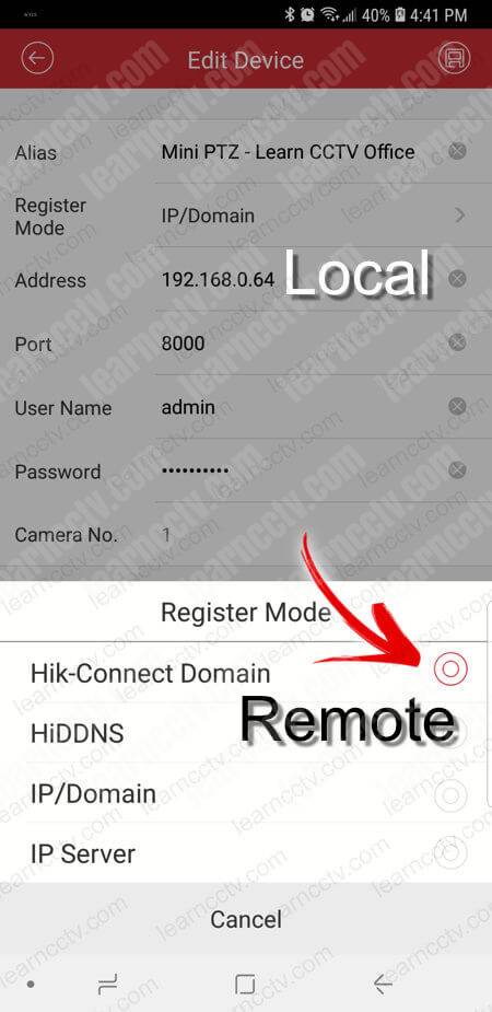 Hikvision iVMS-4500 Remote configuration