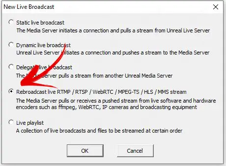 Unteal Media Server New Broadcast Rebroadcast