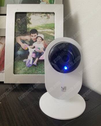 Yi Home camera with blue LED