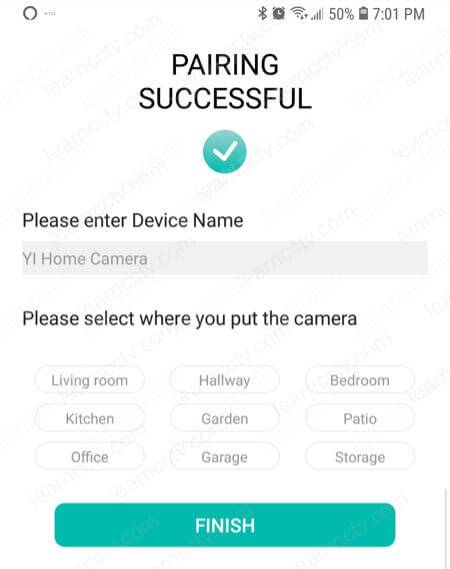 Yi Home Camera Added-sucessfully