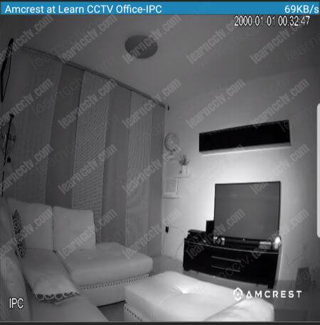Amcrest ProHD IP Turret PoE Camera using the night vision feature