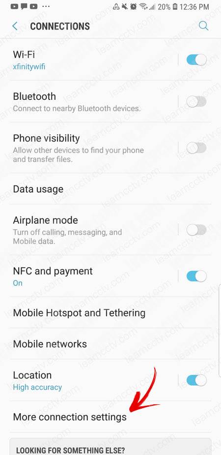 Android Connection Settings