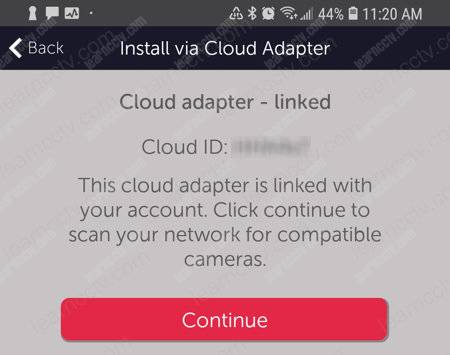 Videoloft cloud adapter Device Linked