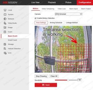 Hikvision NVR – motion detection draw area not working (solved) - Learn