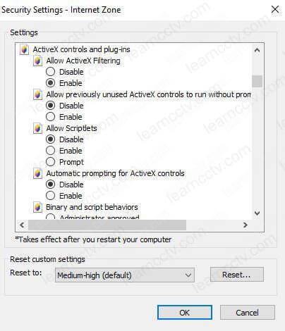 Internet Explorer Active X Controls