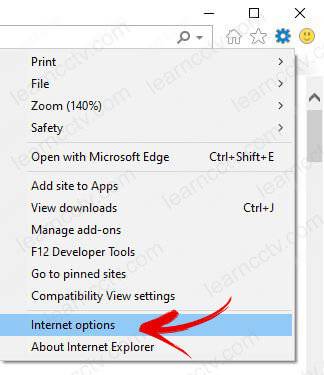 Internet Explorer Option