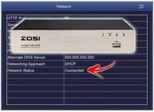 Zosi DVR connected to the Internet