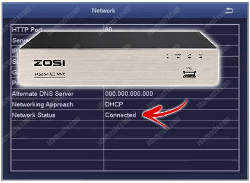 Zosi DVR connected to the Internet