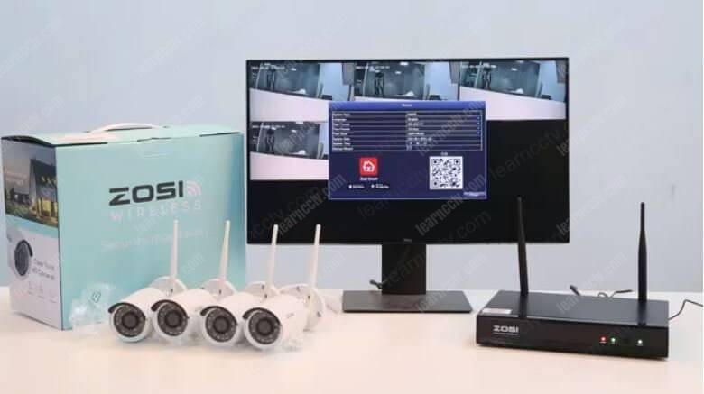 Zosi Wireless Kit connected and displaying all the cameras