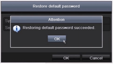 LTS restore password succeeded